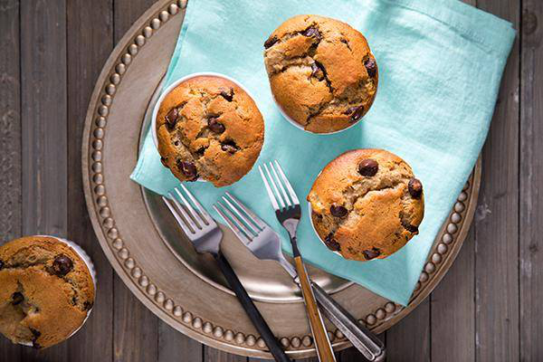 Banana Muffins with Semisweet