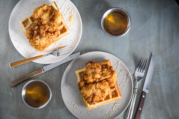 Lightened-Up Chicken & Waffles