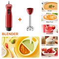Bonsenkitchen Handheld Blender, Immersion Blender Handheld, Red