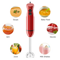 Bonsenkitchen Handheld Blender, Immersion Blender Handheld, Red