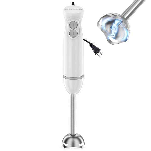Bonsenkitchen Immersion Hand Blender, White