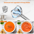 Bonsenkitchen Immersion Hand Blender, White