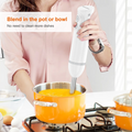Bonsenkitchen Immersion Hand Blender, White