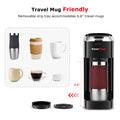 Bonsenkitchen Single Serve Coffee Maker, Coffee Brewer for K Cup Capsule, Fast Brewing Coffee Machine, 6 to 14oz Brew Sizes, Space Saving Design