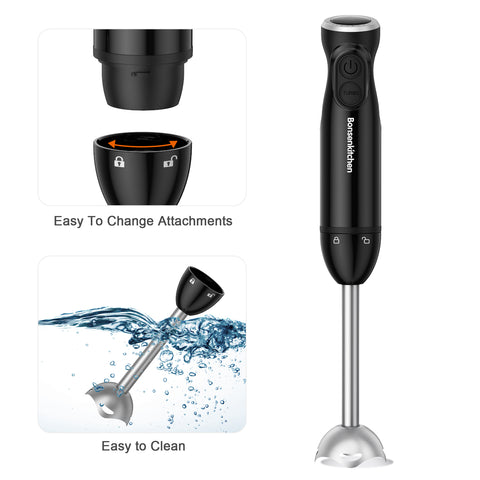 Bonsenkitchen Turbo 12 Speed Immersion Hand Blender