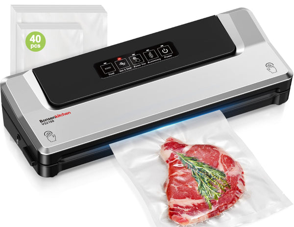 Bonsenkitchen Vacuum Sealer Machine with 40 bags
