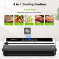 Bonsenkitchen Food Vacuum Sealer Machine, Built-In Cutter foodsaver with 10 Vacuum Bags