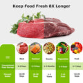 Bonsenkitchen Food Vacuum Sealer Machine, Built-In Cutter foodsaver with 10 Vacuum Bags