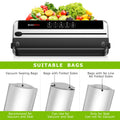 Bonsenkitchen Food Vacuum Sealer Machine, Built-In Cutter foodsaver with 10 Vacuum Bags