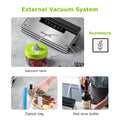 Bonsenkitchen Vacuum Sealer, Stainless Steel Powerful Food Sealer with 5 Modes, Built-in Cutter and Bag Storage