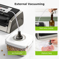 Bonsenkitchen Vacuum Sealer Machine, Powerful Low-Noise Food Vacuum Sealer Globefish Technology for High-Speed Working, Built-in Cutter, 2 Bag Rolls