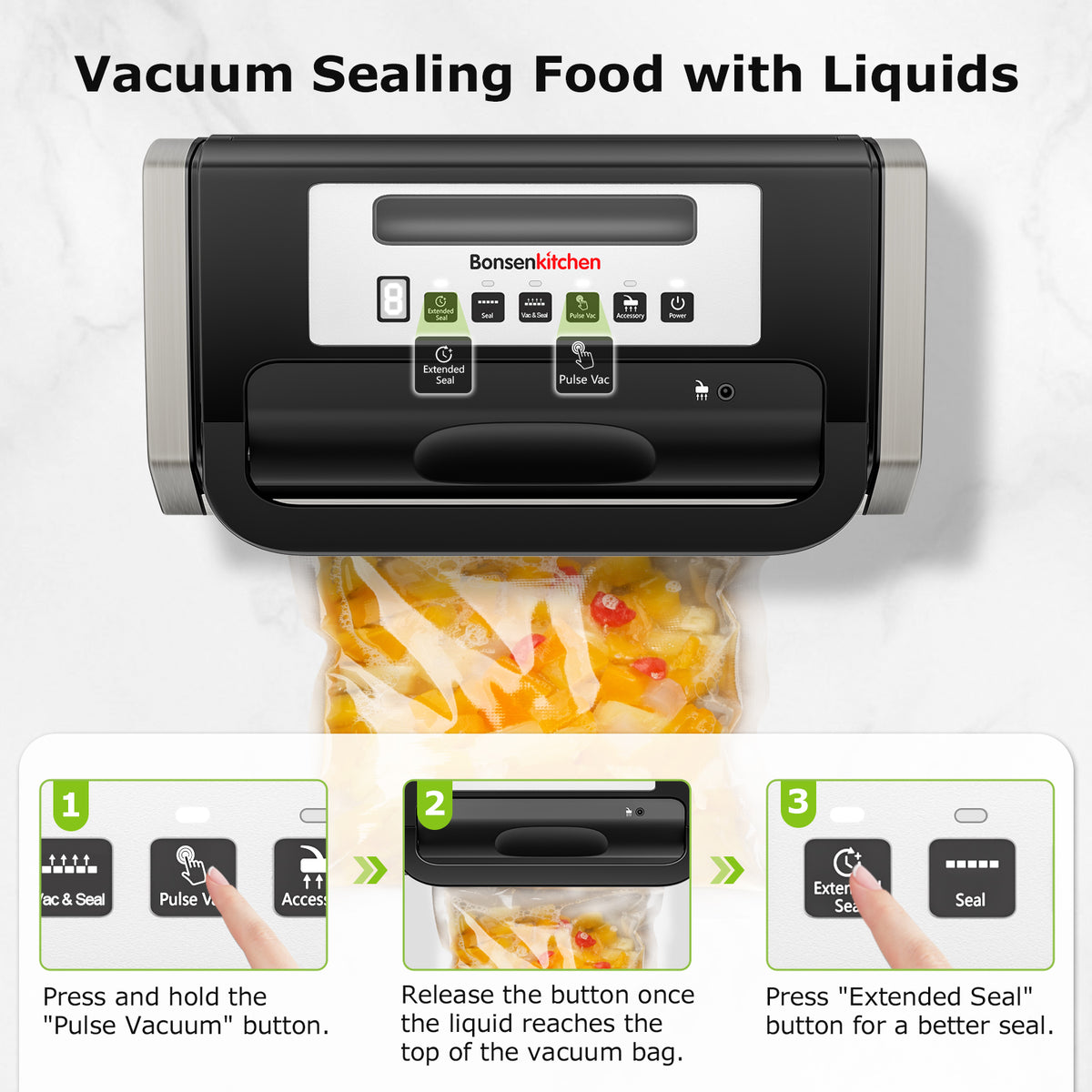 Sellador De Bolsas Plasticas INKBIRD Vacuum Sealer Machine, Dry