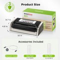 Bonsenkitchen Vacuum Sealer Machine, Powerful Low-Noise Food Vacuum Sealer Globefish Technology for High-Speed Working, Built-in Cutter, 2 Bag Rolls