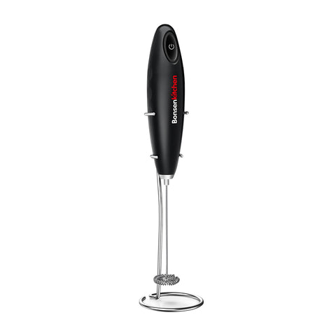 Bonsenkitchen MF8710 Electric Milk Frother with Stand, Black