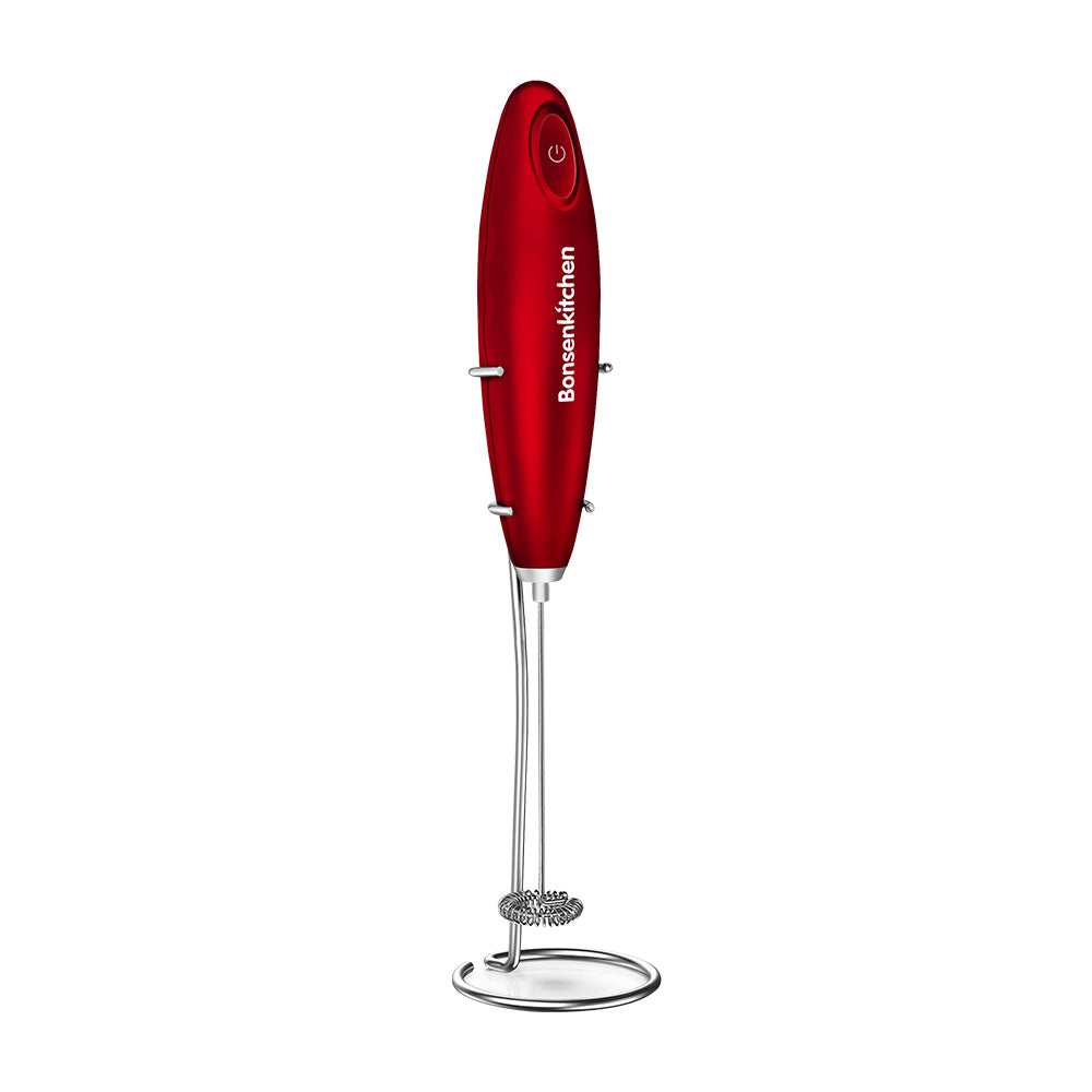 Elementi Home Kitchen Appliance Premier Milk Frother with Stand Red for  sale online