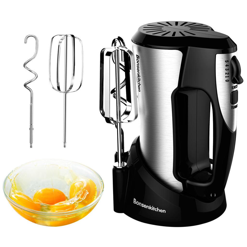Bonsen Kitchen 4-in-1 Hand blender comes with a solid whisk, 500ml of  chopper bowl, and 24oz of measuring mug. 9-speed control functions could  satisfy, By BonsenKitchen