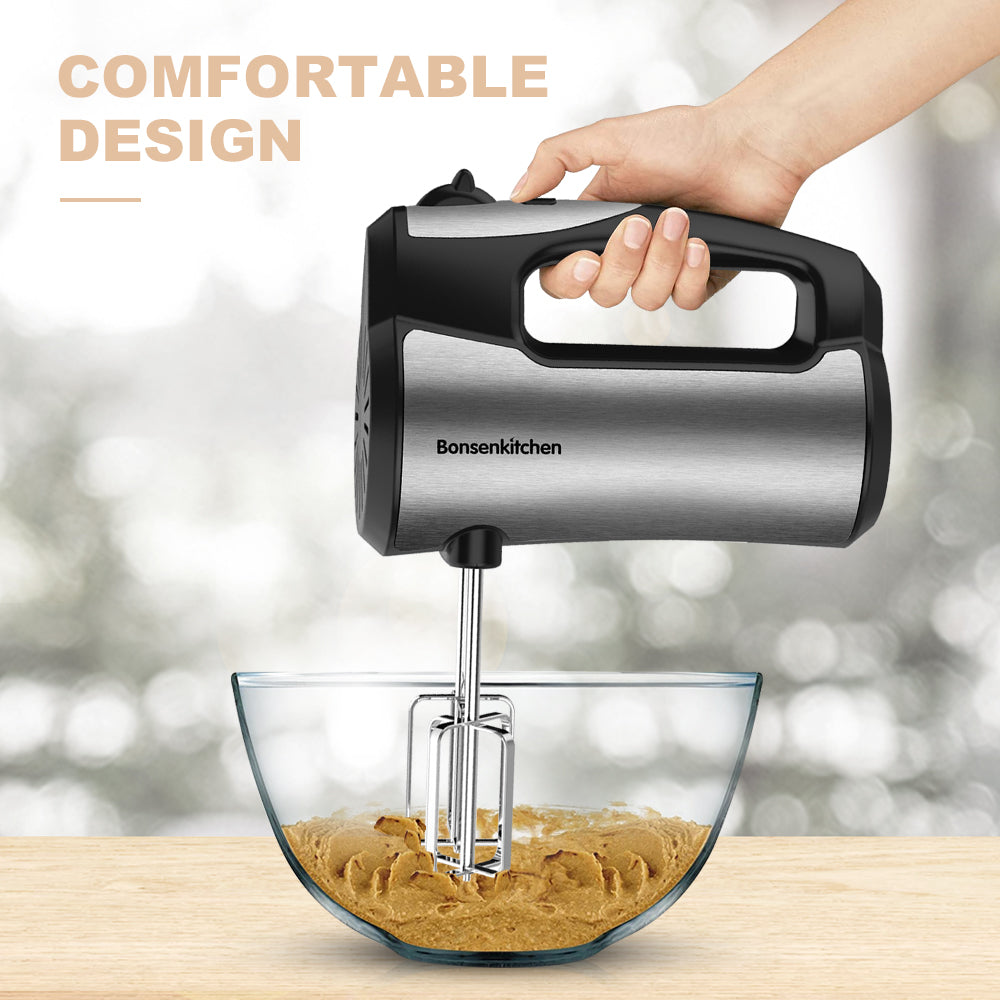 Bonsenkitchen HB8002 5-Speed 4 in 1 Hand Mixer