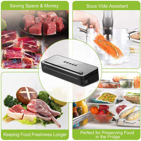 Bonsenkitchen Food Sealer Vacuum Sealer, Built-in Cutter & sealer