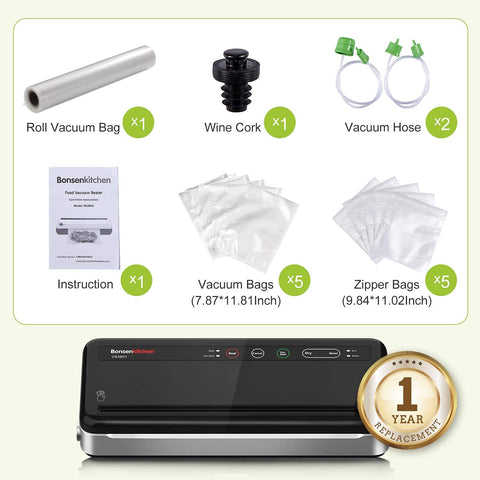 Bonsenkitchen VS3801 Vacuum Sealer