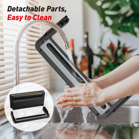 Bonsenkitchen Vacuum Sealer Machine, 5 Sealing Modes, Built-in Cutter & Roll Storage